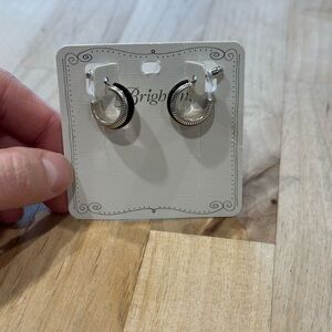 Brighton Two-Tone Silver and Black Earrings